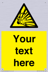 WV5124: Custom Explosive Material Sign
