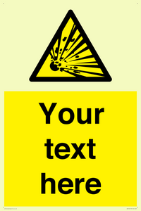 WV5124: Custom Explosive Material Sign