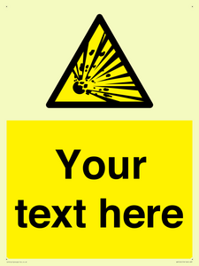 WV5124: Custom Explosive Material Sign