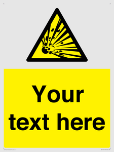 WV5124: Custom Explosive Material Sign