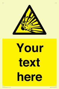 WV5124: Custom Explosive Material Sign