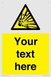 WV5124: Custom Explosive Material Sign