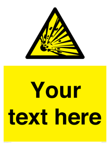 WV5124: Custom Explosive Material Sign