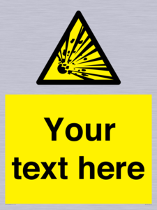 WV5124: Custom Explosive Material Sign