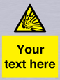 WV5124: Custom Explosive Material Sign