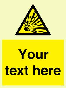 WV5124: Custom Explosive Material Sign