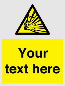 WV5124: Custom Explosive Material Sign