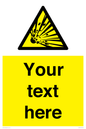 WV5124: Custom Explosive Material Sign