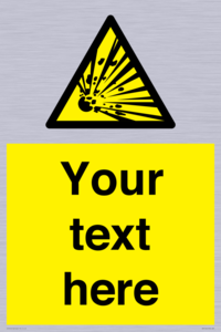 WV5124: Custom Explosive Material Sign