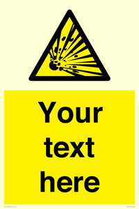 WV5124: Custom Explosive Material Sign