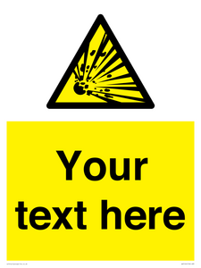 WV5124: Custom Explosive Material Sign