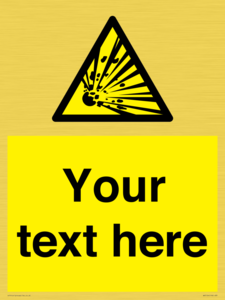 WV5124: Custom Explosive Material Sign