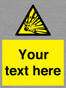 WV5124: Custom Explosive Material Sign