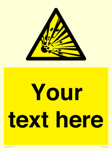WV5124: Custom Explosive Material Sign