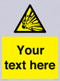 WV5124: Custom Explosive Material Sign