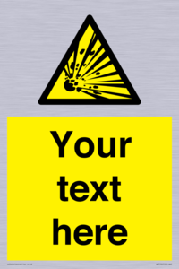 WV5124: Custom Explosive Material Sign