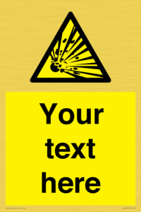 WV5124: Custom Explosive Material Sign