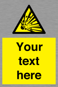 WV5124: Custom Explosive Material Sign