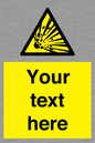 WV5124: Custom Explosive Material Sign