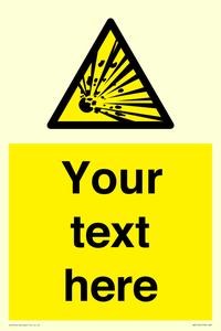WV5124: Custom Explosive Material Sign