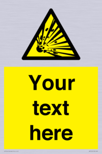 WV5124: Custom Explosive Material Sign