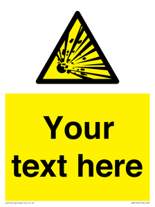 WV5124: Custom Explosive Material Sign