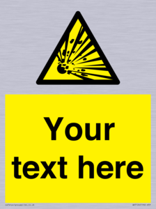 WV5124: Custom Explosive Material Sign