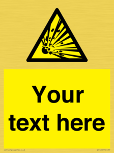 WV5124: Custom Explosive Material Sign