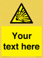 WV5124: Custom Explosive Material Sign