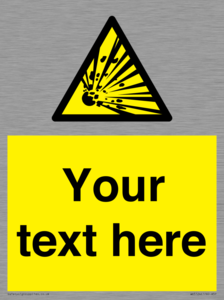 WV5124: Custom Explosive Material Sign