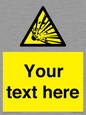 WV5124: Custom Explosive Material Sign