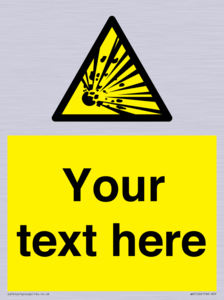 WV5124: Custom Explosive Material Sign