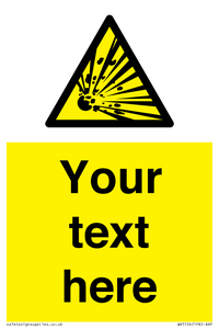 WV5124: Custom Explosive Material Sign