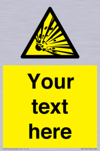 WV5124: Custom Explosive Material Sign