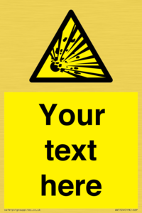 WV5124: Custom Explosive Material Sign