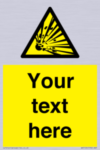 WV5124: Custom Explosive Material Sign