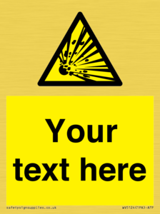 WV5124: Custom Explosive Material Sign