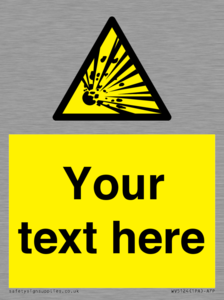 WV5124: Custom Explosive Material Sign