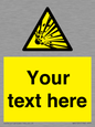 WV5124: Custom Explosive Material Sign