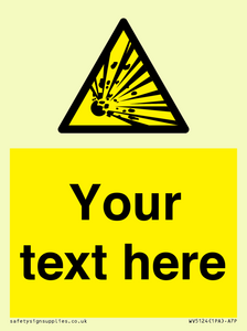 WV5124: Custom Explosive Material Sign