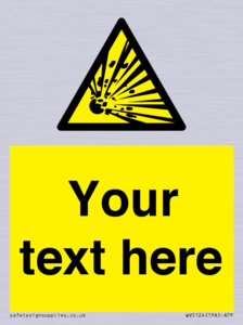 WV5124: Custom Explosive Material Sign
