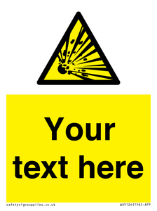WV5124: Custom Explosive Material Sign