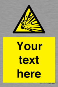 WV5124: Custom Explosive Material Sign
