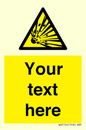WV5124: Custom Explosive Material Sign