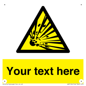 WV5124: Custom Explosive Material Sign