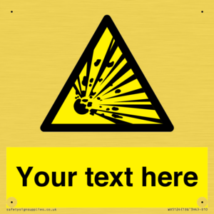 WV5124: Custom Explosive Material Sign