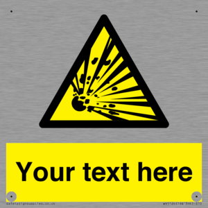 WV5124: Custom Explosive Material Sign