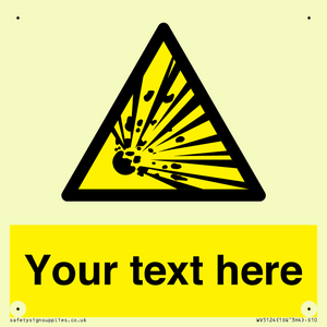 WV5124: Custom Explosive Material Sign