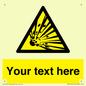 WV5124: Custom Explosive Material Sign
