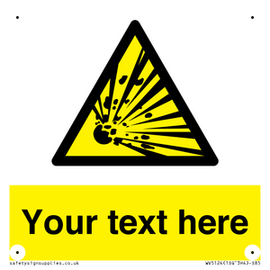 WV5124: Custom Explosive Material Sign